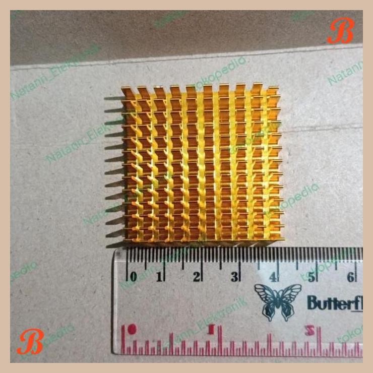 [MRD] 6574 ALUMINIUM PENDINGIN HEATSINK HEAT SINK IC PELTIER 4X4 4 CM GOLD