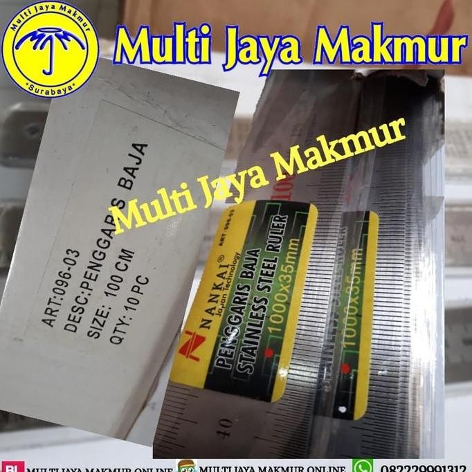 

siap kirim nankai penggaris stainless steel 100cm