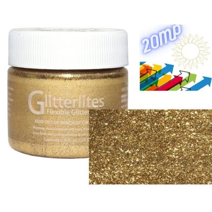 

Angelus Glitterlites Dessert Gold 1 Oz USA