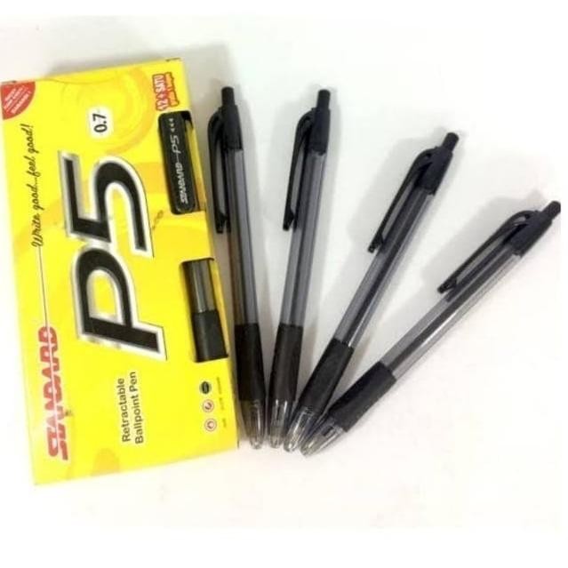 

Tersedia Pulpen Bolpen Bolpoin Ballpoint Pen Cetek Standard P-5 P5 0.7 Hitam