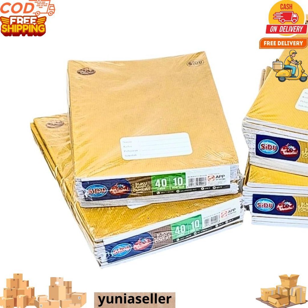 

(1 Pack) Buku Tulis Sinar Dunia / Sidu Kraft 40 Lembar Ukuran Kwarto - Buku Tulis Sidu Sampul Craft Coklat Polos 40 Lembar D Promo Puncak