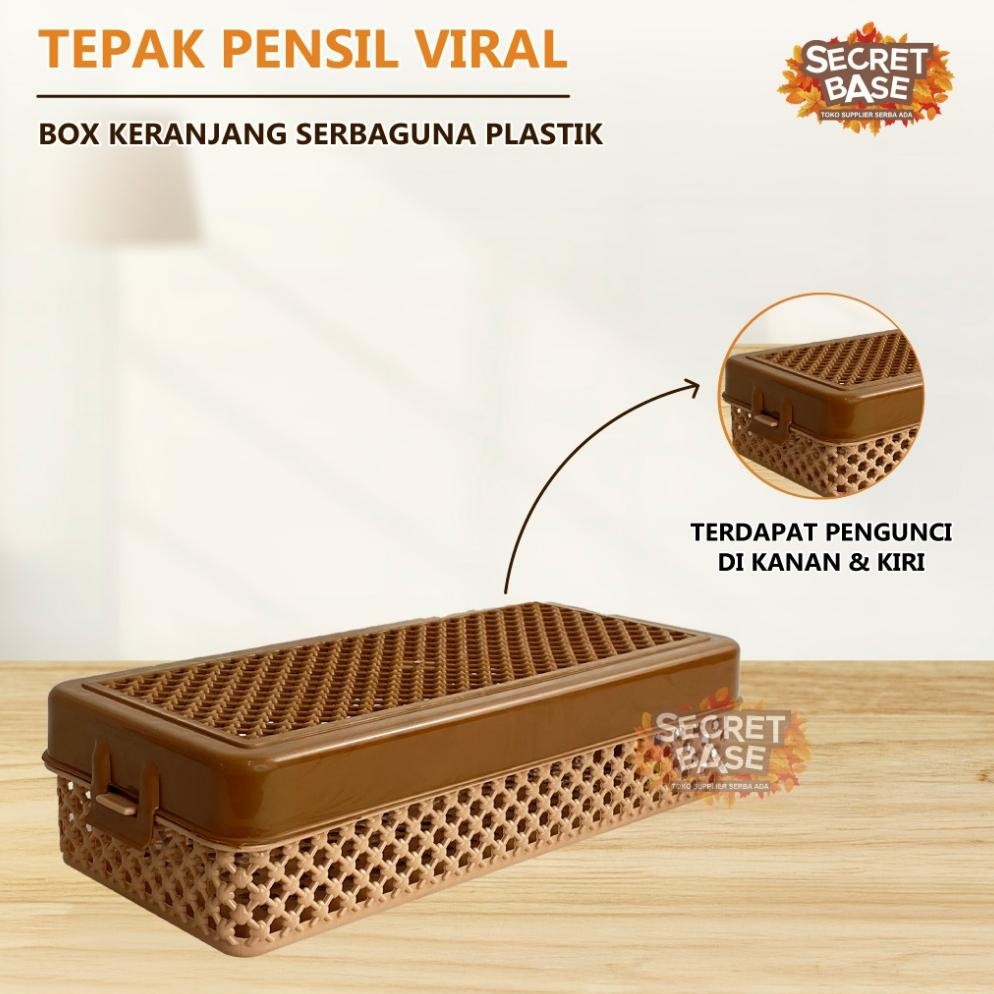 

Tepak Pensil Viral - Pencil Case / Kotak Penyimpanan Barang / Box Keranjang Serbaguna Plastik Same Day