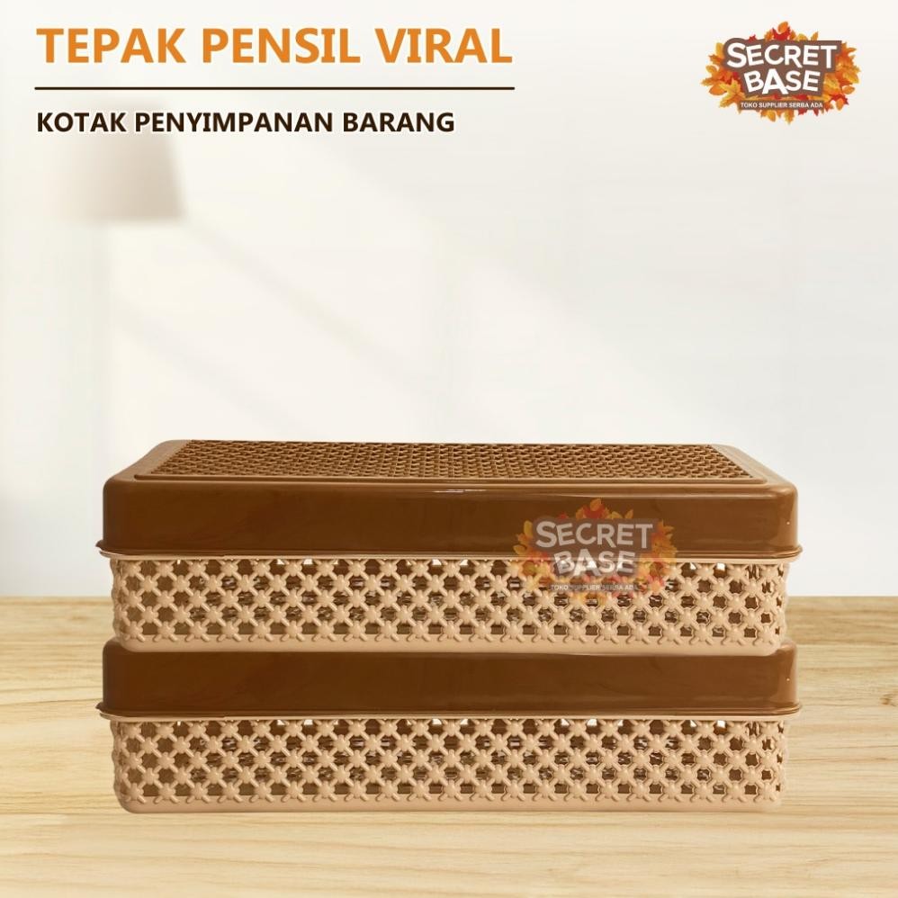 

Tepak Pensil Viral - Pencil Case / Kotak Penyimpanan Barang / Box Keranjang Serbaguna Plastik Cek Dulu