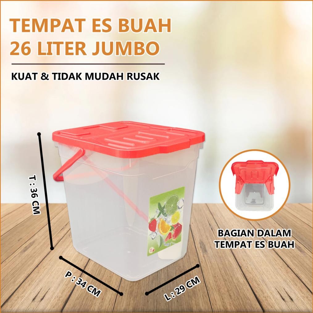 Toples Es Buah - Bonus Gayung / Tempat Es Buah Besar/ Aquarium Es Buah Original