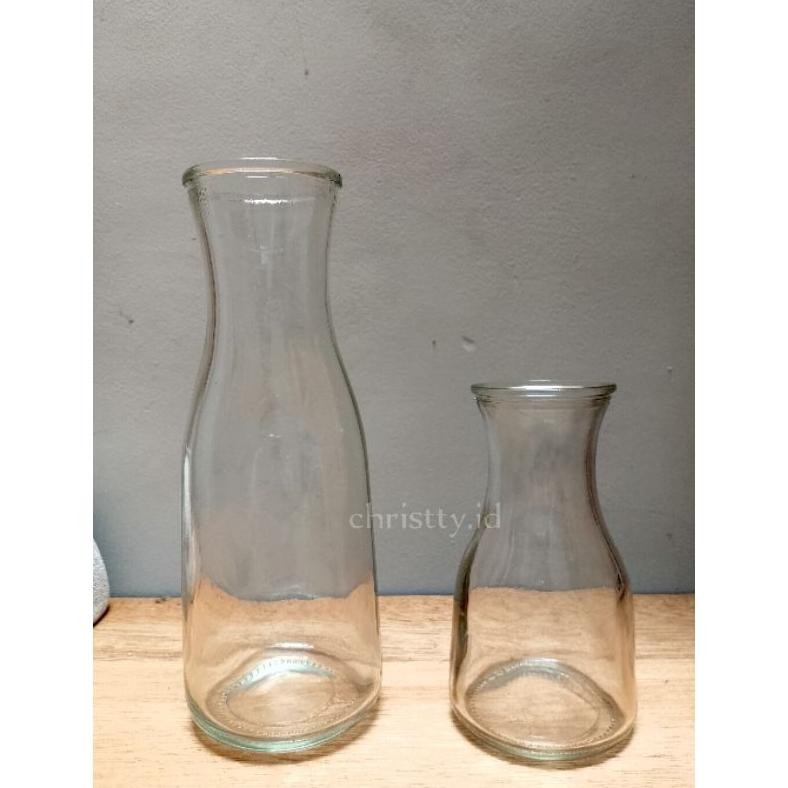 Bisa Cod Pitcher Kaca Carafe Juice / Vas Bunga Kaca Aesthetic ||