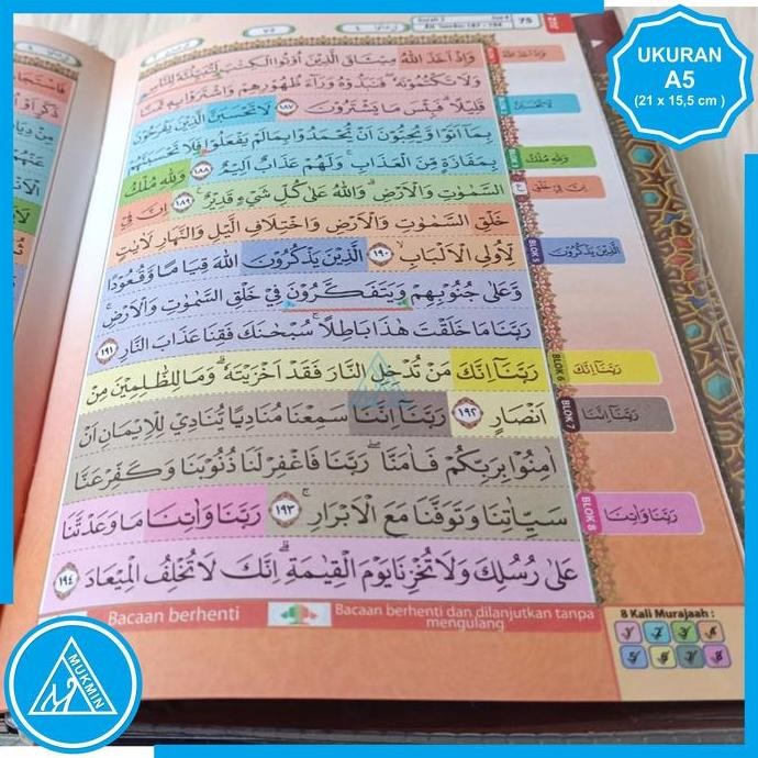 Alquran hafalan per juz 8 blok warna hafazan per juz | Rasm Utsmani murah