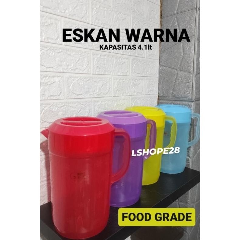 Bisa Cod Eskan 4 Liter / Eskan Warna 4 Lt / Ceret Plastik 4 Liter / Water Jug Plastik Tebal. Wadah A