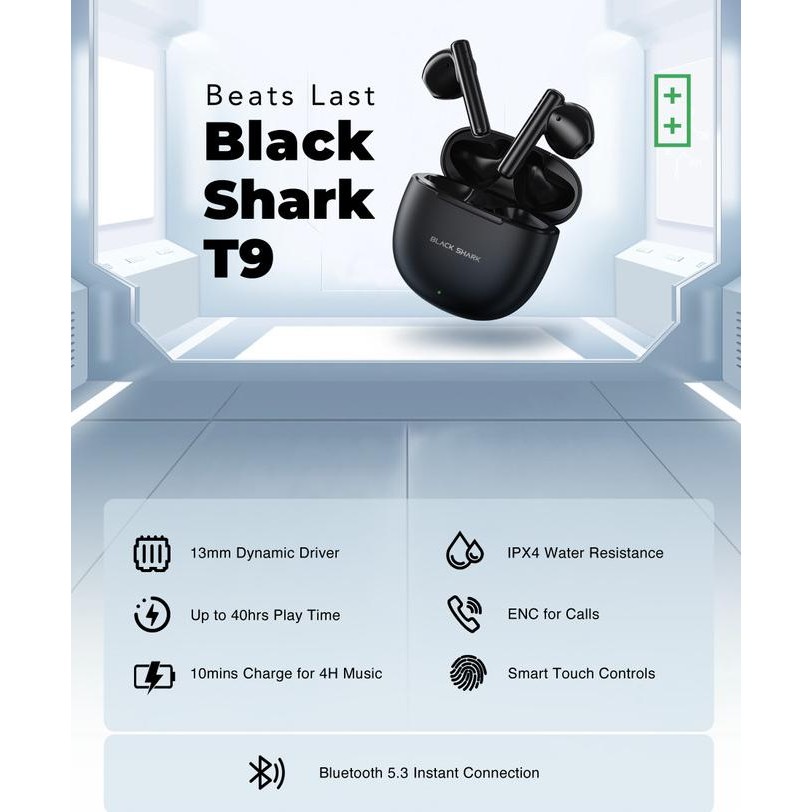 Black Shark Lucifer T9 | TWS Bluetooth | 7.5 Hours battery life