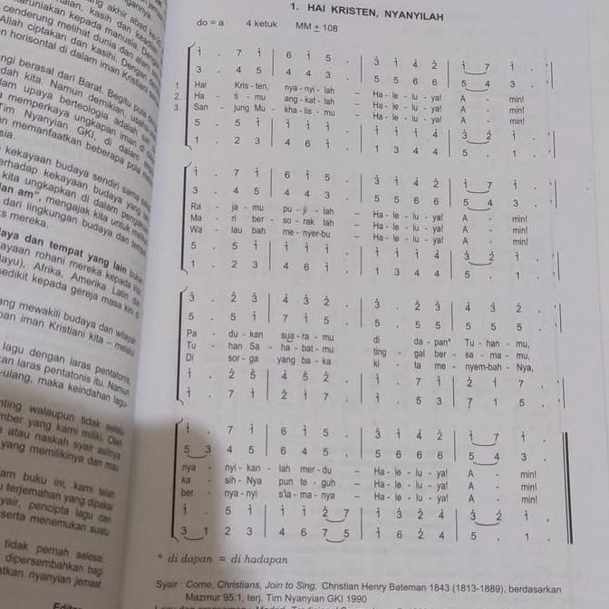 Nyanyikanlah Kidung Baru Empat Suara - NKB 4 Suara murah