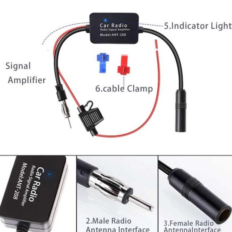 Alat Antena Signal Booster Amplifier Penguat Sinyal Radio Fm Untuk Mobil Otomatis Jernih Universal P