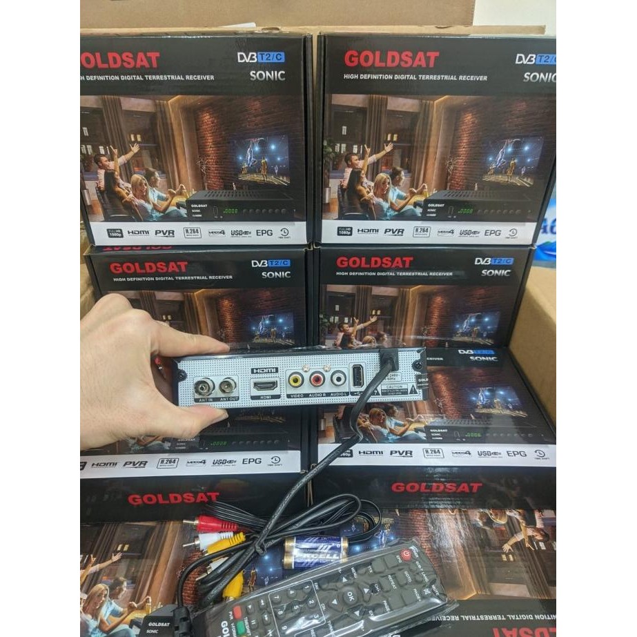 Set Top Box STB Goldsat Sonic DVB T2 / Receiver TV Digital ( Bisa Wifi)