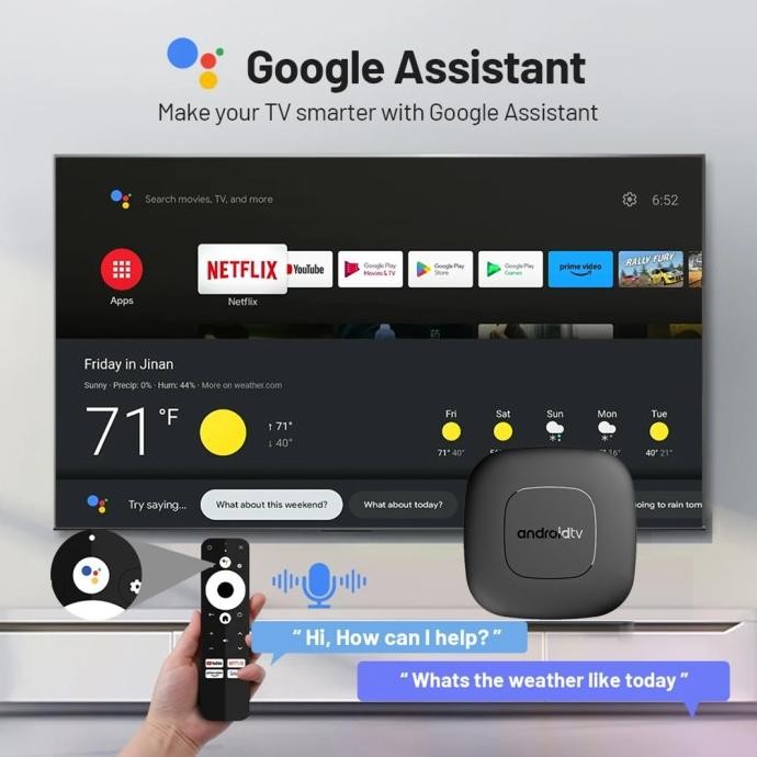 TV Box Mortal 8k+ android 13 Google Assistant Voice