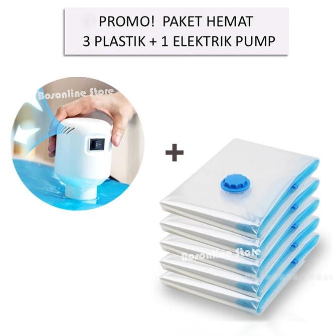 Plastik Vacum Baju Vaccum Vakum Bag Travel Packing Pakaian Traveling