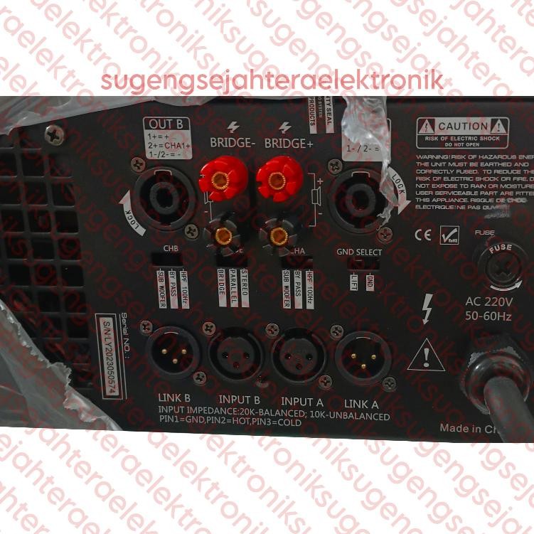 Pj24 Power Amplifier Dbq F9 - 2 Channel Td Class Original (Harga Sudah Termasuk Packing Menggunakan 