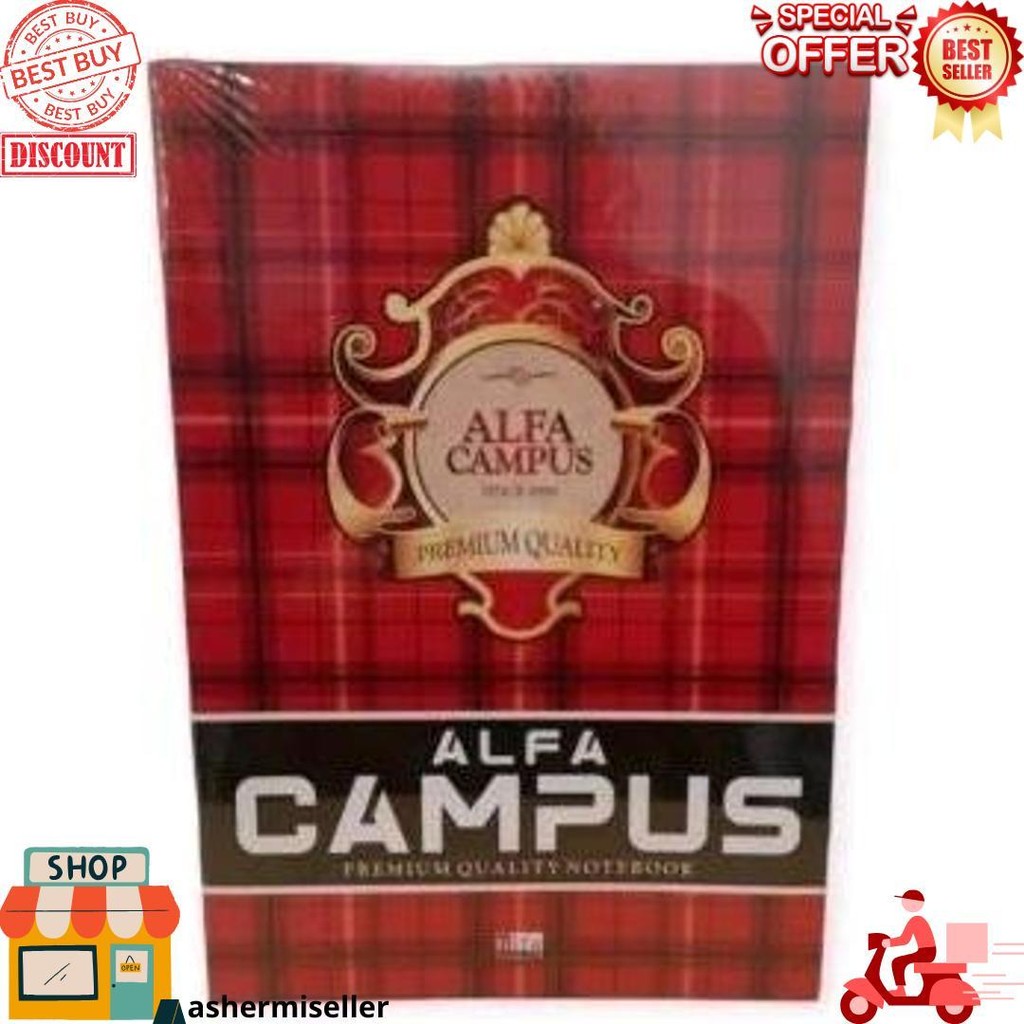 

(Pak) Alfa Buku Tulis Campus 50 Lembar Isi 10 Pcs Ukuran Boxy D Gratis Ongkir