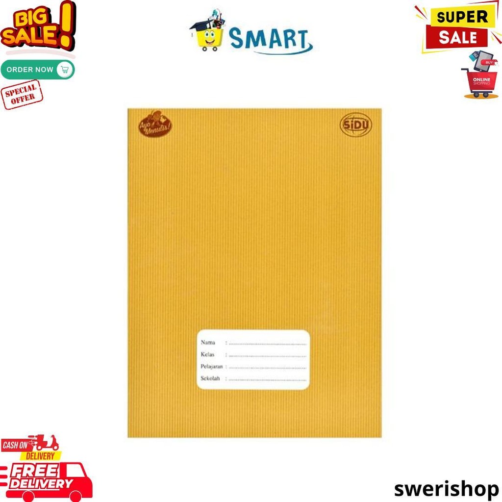 

(1Pak Isi 10 Buku) Sidu Buku Tulis Eb 40 Kraft 21X16Cm/ Buku Tulis 40 Lembar Kraft 1 Pak Isi 10 Buku D Gratis Ongkir