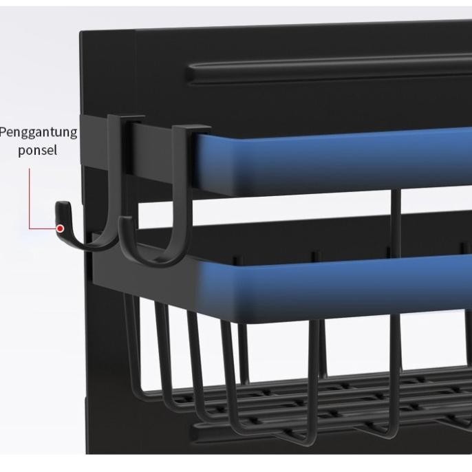 Rak Besi Gantung Tempat Penyimpanan Bumbu Dapur Magnet Kulkas Gantung