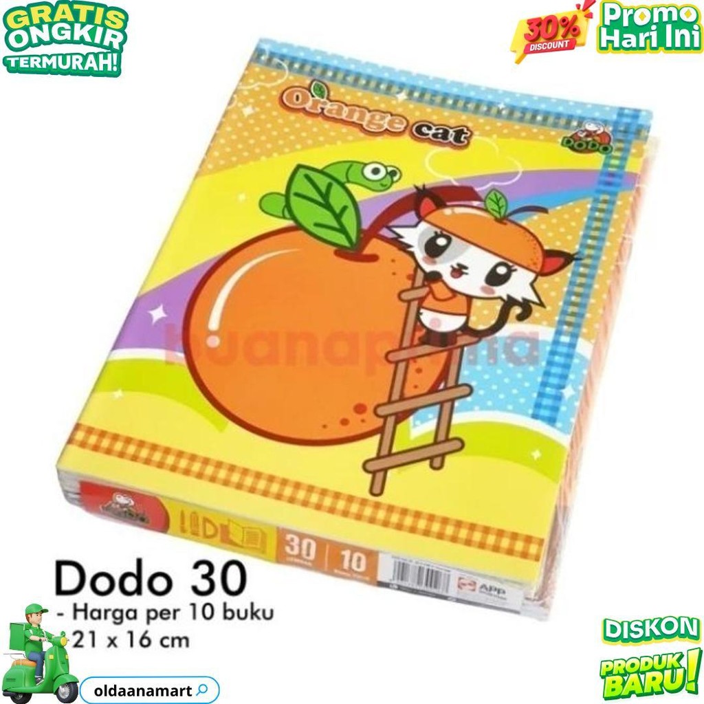 

Buku Tulis - Dodo - 30 Lembar - Isi 10 Buku Tulis D Cod