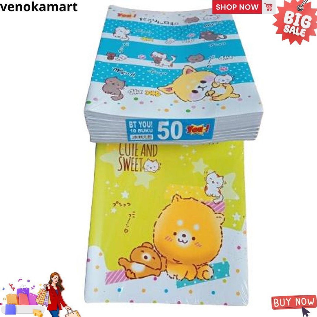 

1 Pack / 10 Pcs Buku Tulis Murah Isi 50 Lembar You By Kiky D Gratis Ongkir