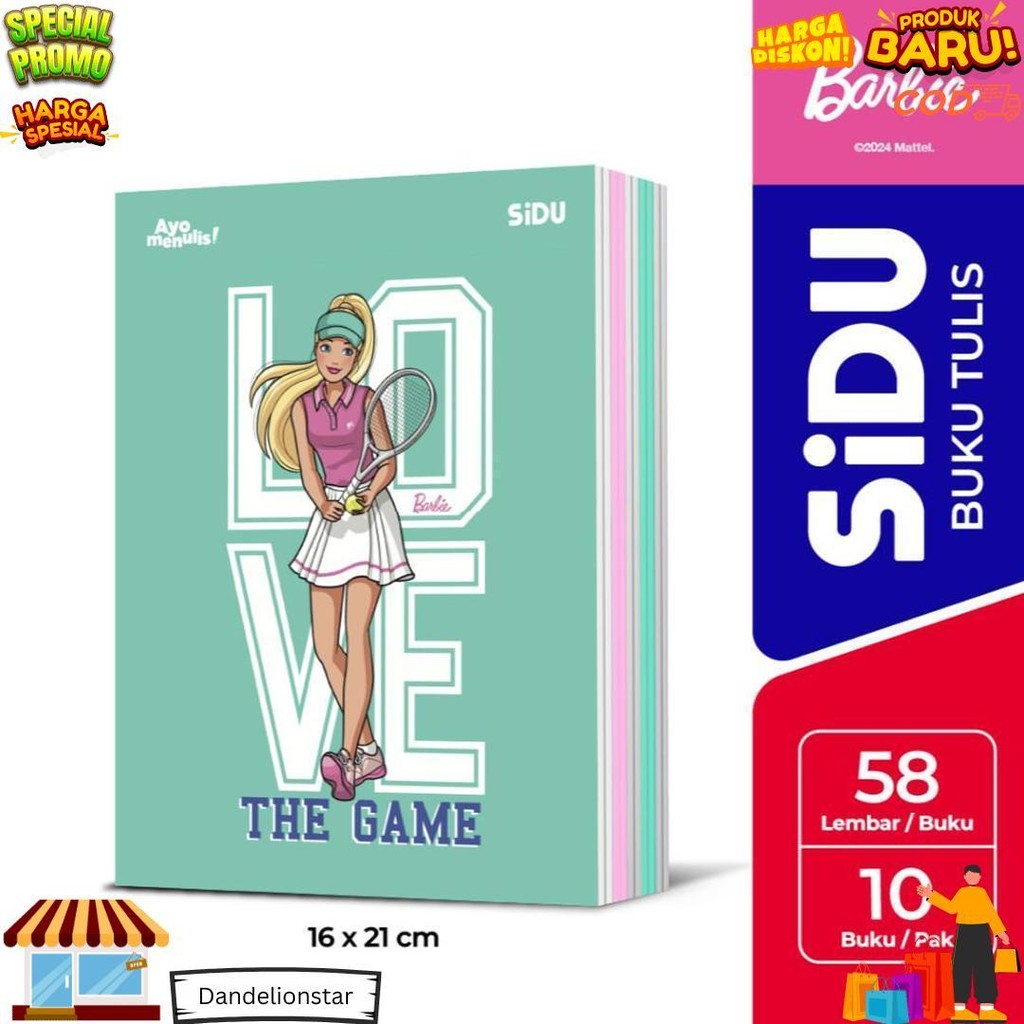 

[Stationery Spectrum] Sidu Buku Tulis Barbie 58 Lembar - 10 Buku Sdu Eb 58 Bb D Termurah