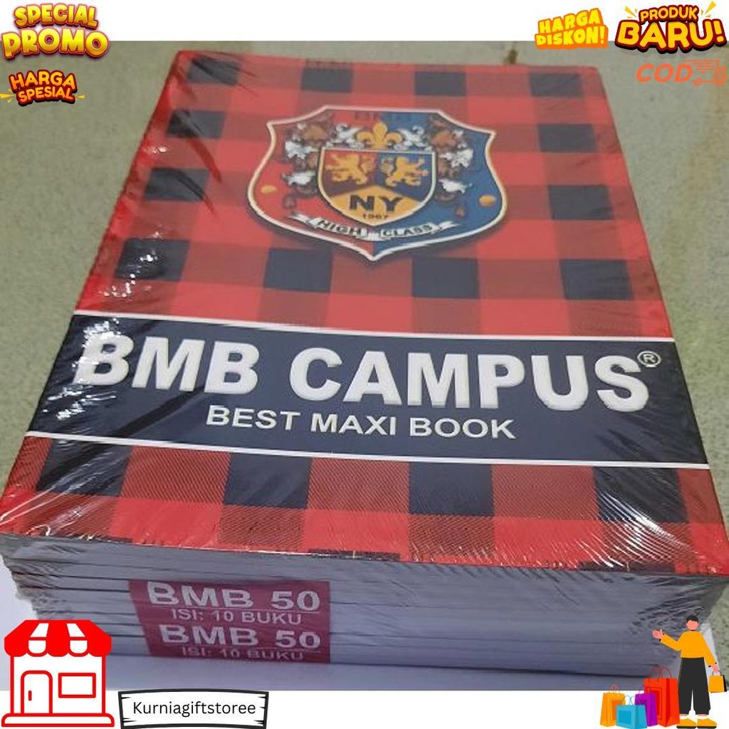

Buku Tulis Bmb / Bmc Campus 50 Lembar (1 Pack 10 Buku) D Sale