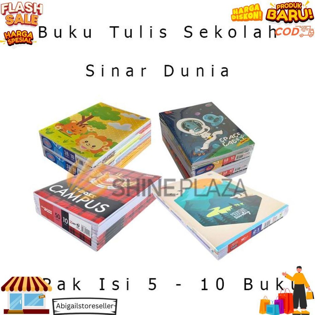 

[Pack] Buku Tulis Sekolah Anak Sidu Big Boss Skola 38 42 50 58 78 100 Lembar 1 Pak Sinar Dunia Bigboss Maxi D Promo Puncak