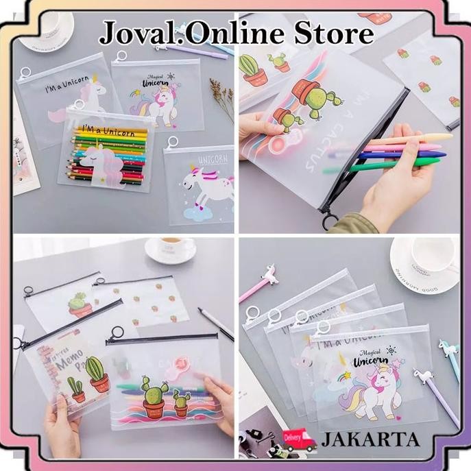 

''Terlaris" Pensil Unicorn Kaktus / Folder A Unicorn / Pouch Kosmetik Unicorn Kaktus Murah