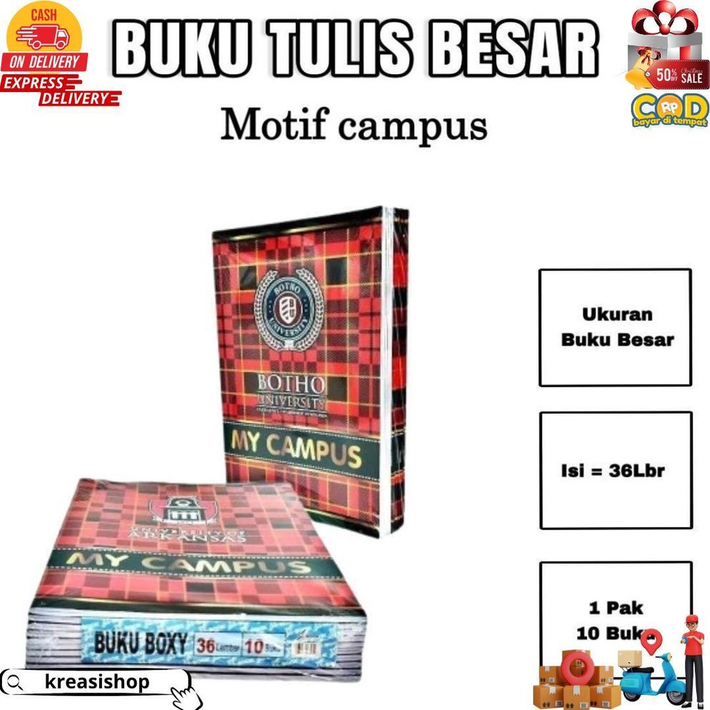 

Bos Buku Tulis Campus X-Book Kuramas Boxy Ukuran Besar / Buku Catatan / Buku Tulis Sekolah D Promo Puncak