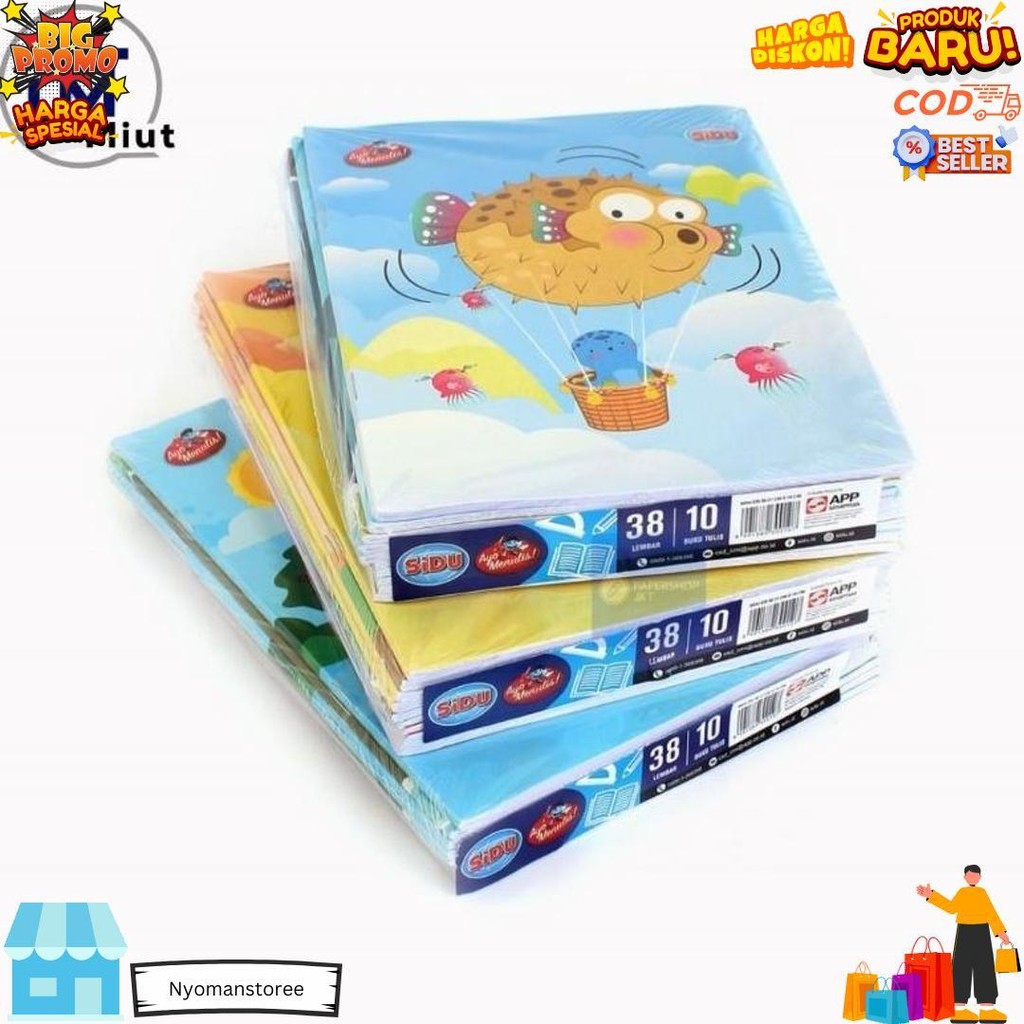 

Buku Tulis Sidu (Sinar Dunia) 1 Pak Isi 10, 38 Lembar D Terlaris