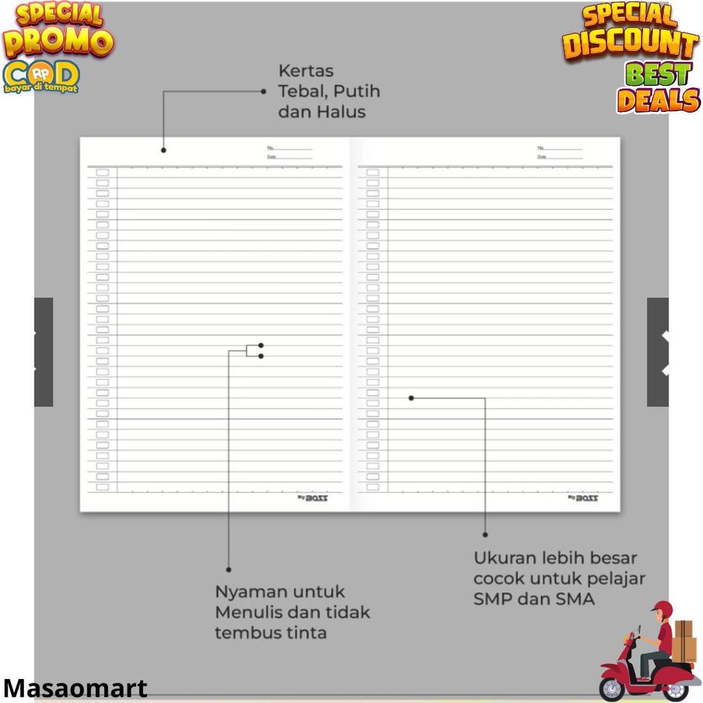 

(1Pakis6Pcs) Bigboss Buku Tulis 42 Isi 6 - Free Gift / Big Boss Buku Tulis 42 Lembar D Gratis Ongkir