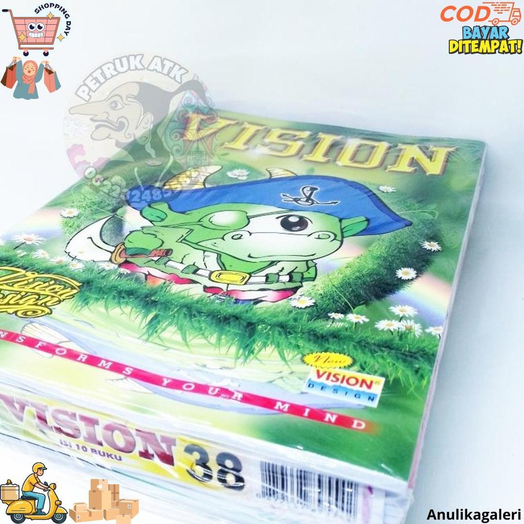 

[Pak] Buku Tulis Vision Isi 38 Lembar (10 Pcs) D Termurah