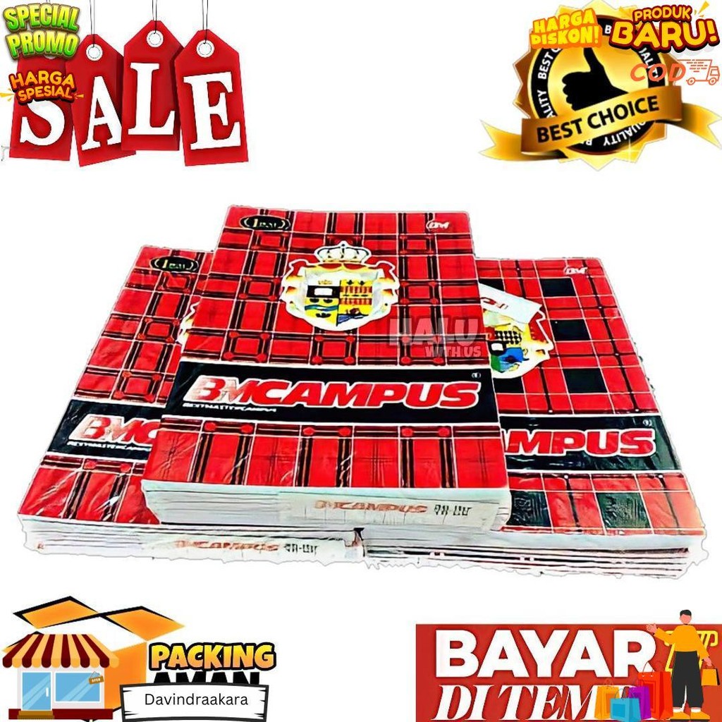 

(Bisa Cod) Promo 10 Pcs Buku Tulis Bm Campus 36 Lembar Ukuran Boxy / Buku Harian / Buku Catatan / Tersedia Per 5 10 D Promo Puncak