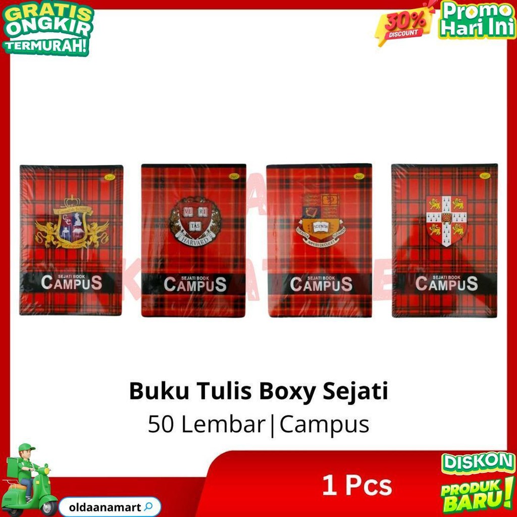 

[1 Pcs] Buku Tulis Panjang Boxy 50 Lembar Murah / Buku Bergaris Campus Kraft Coklat Sekolah Boxy D Promo 4.4