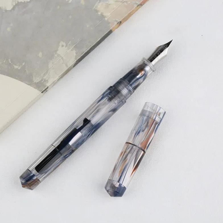

Penbbs 491 Fountain Pen Acrylic Resin Fashion Design F 0.5Mm Hand Crafted Nib Business Office Writing Ink Pens Office Supplies
