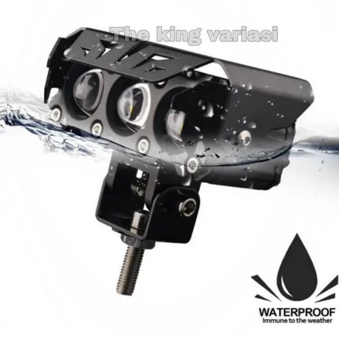 0Lampu Sql 3 Mata Kipas / Lampu Sorot Sql 3 Mata Kipas Led Premium Kuning Putih / Lampu Tembak Led S