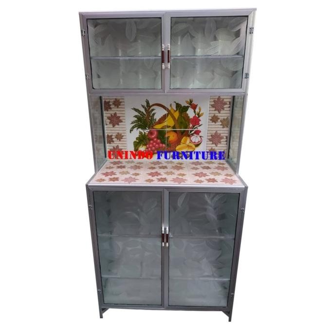 LEMARI PIRING 3 PINTU LEMARI DAPUR LEMARI MAKANAN RAK PIRING 3 PINTU