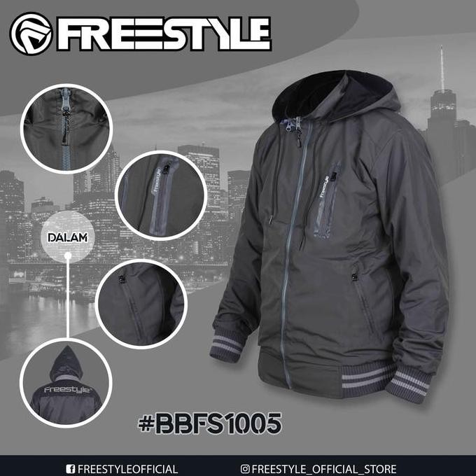 Jaket Parasut Pria Waterproof Windproof Jaket Jumbo Big Size Freestyle