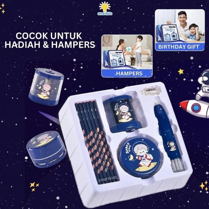 

Stationary Elektrik Otomatis Set Alat Tulis Electric Rautan Penghapus Vacuum Pembersih Debu Pensil Stationery Aesthetic Set / Gift Hadiah Hampers Anak Ulang Tahun Goodie Bag Perlengkapan Belajar Sekolah Edukasi LFS