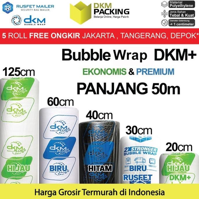 

tersedia plastik bubble wrap hitam 50meter bubblewrap dkm plus premium / roll