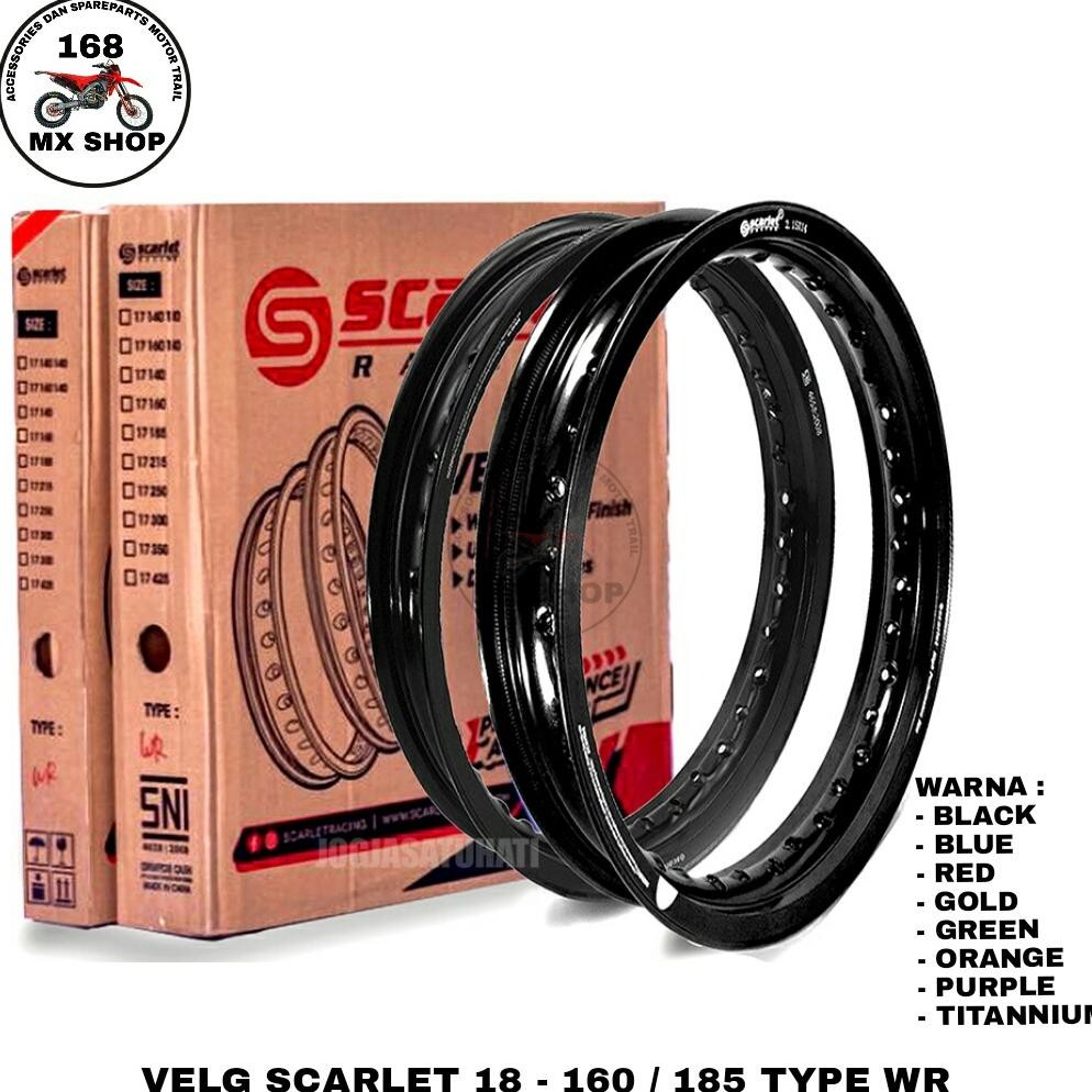 Velg Vleg Velek Velk Vlek Pelek Pelk Rim Aloy Scarlet Ring R 18 160 185 Tipe WR