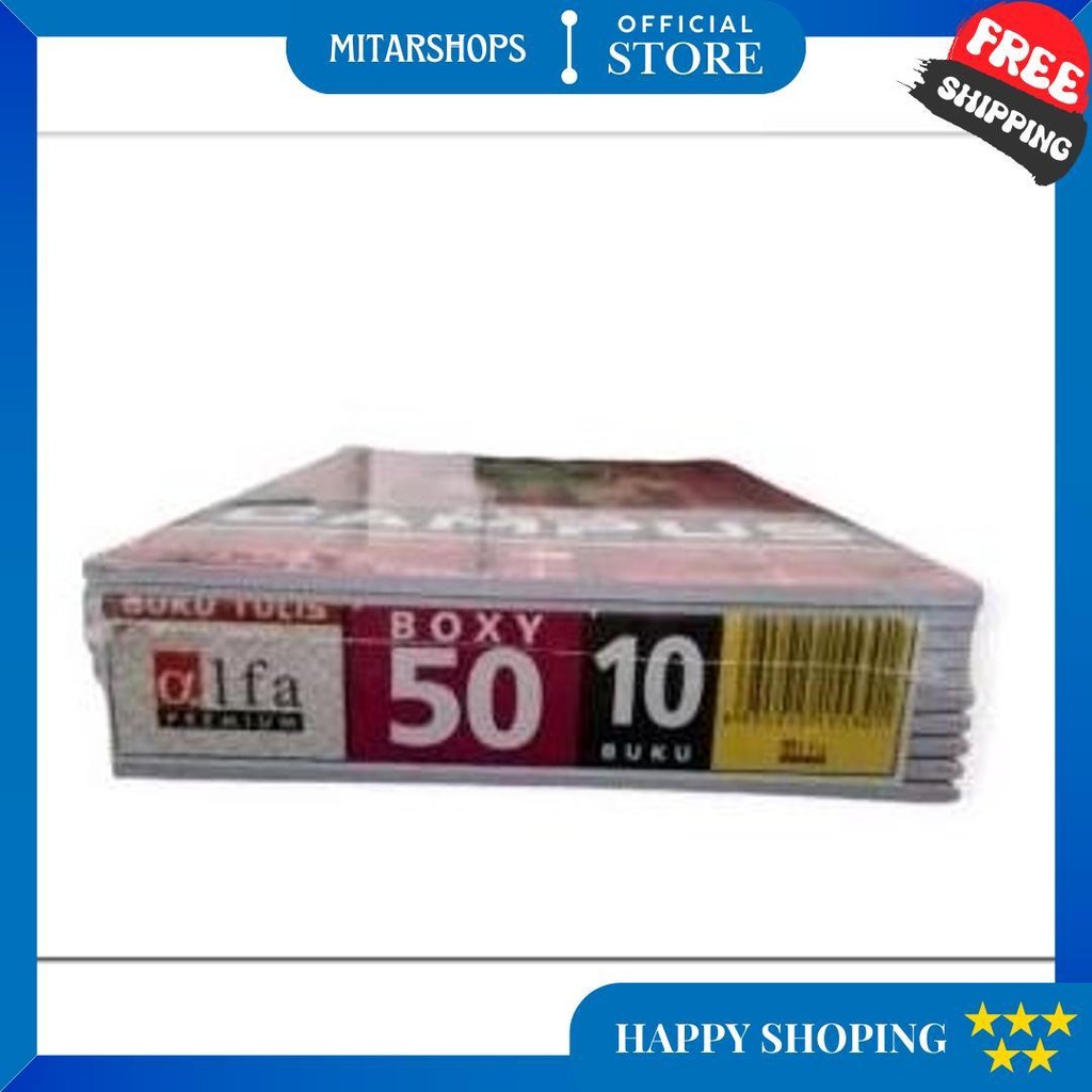 

(Pak) Alfa Buku Tulis Campus 50 Lembar Isi 10 Pcs Ukuran Boxy D Promo 4.4