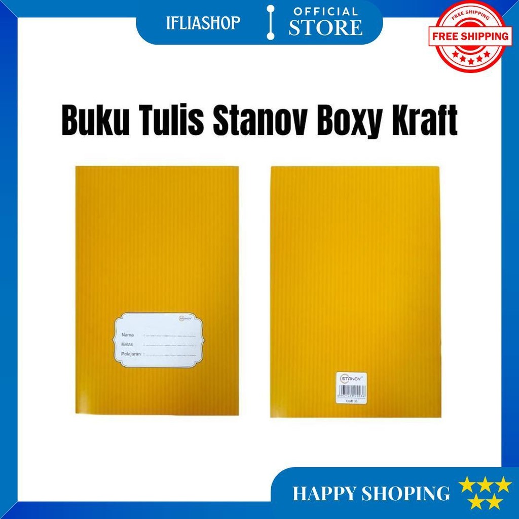 

Buku Tulis Boxy 50 Lembar Stanov (10Pc) Campus / Kraft / Monster D Best Seller