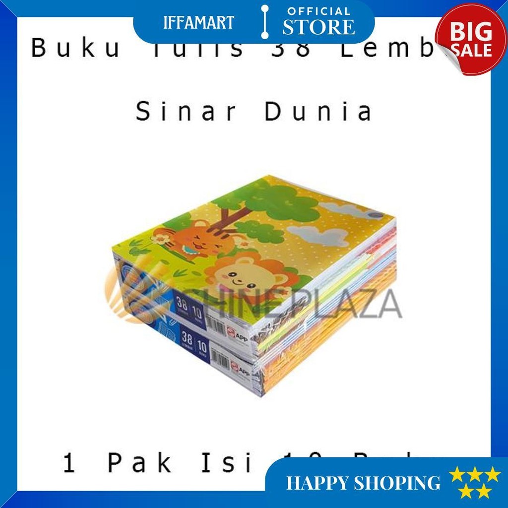 

[Pack] Buku Tulis Sidu 38 Lembar 1 Pak Isi 10 Buku Sinar Dunia D Promo Puncak