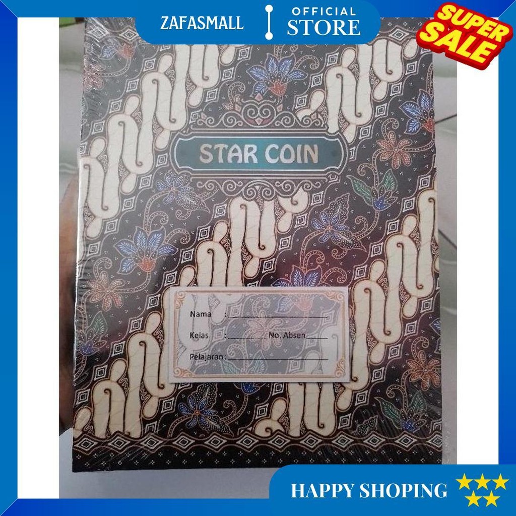 

(10Pcs) 1 Pak Buku Tulis Batik Star Coin Isi 30 Lembar D Sale