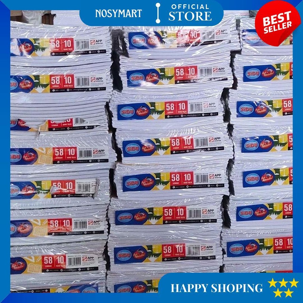 

(Pak) Buku Tulis Sidu 58 / Buku Tulis Sinar Dunia 58 Lembar 10 Pcs/ Buku Tulis Murah D Terlaris