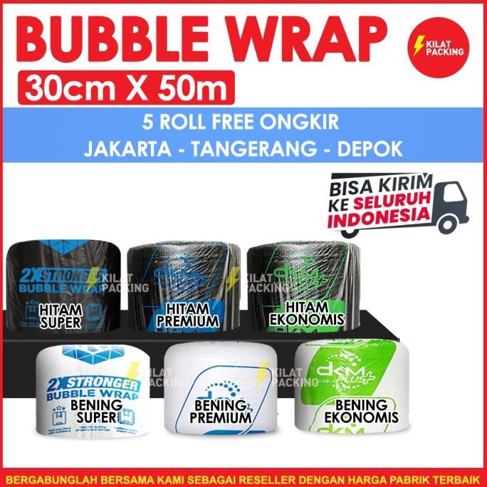 

tersedia bubble wrap 30cm x 50m premium tebal delkomas dkm plus termurah satuan
