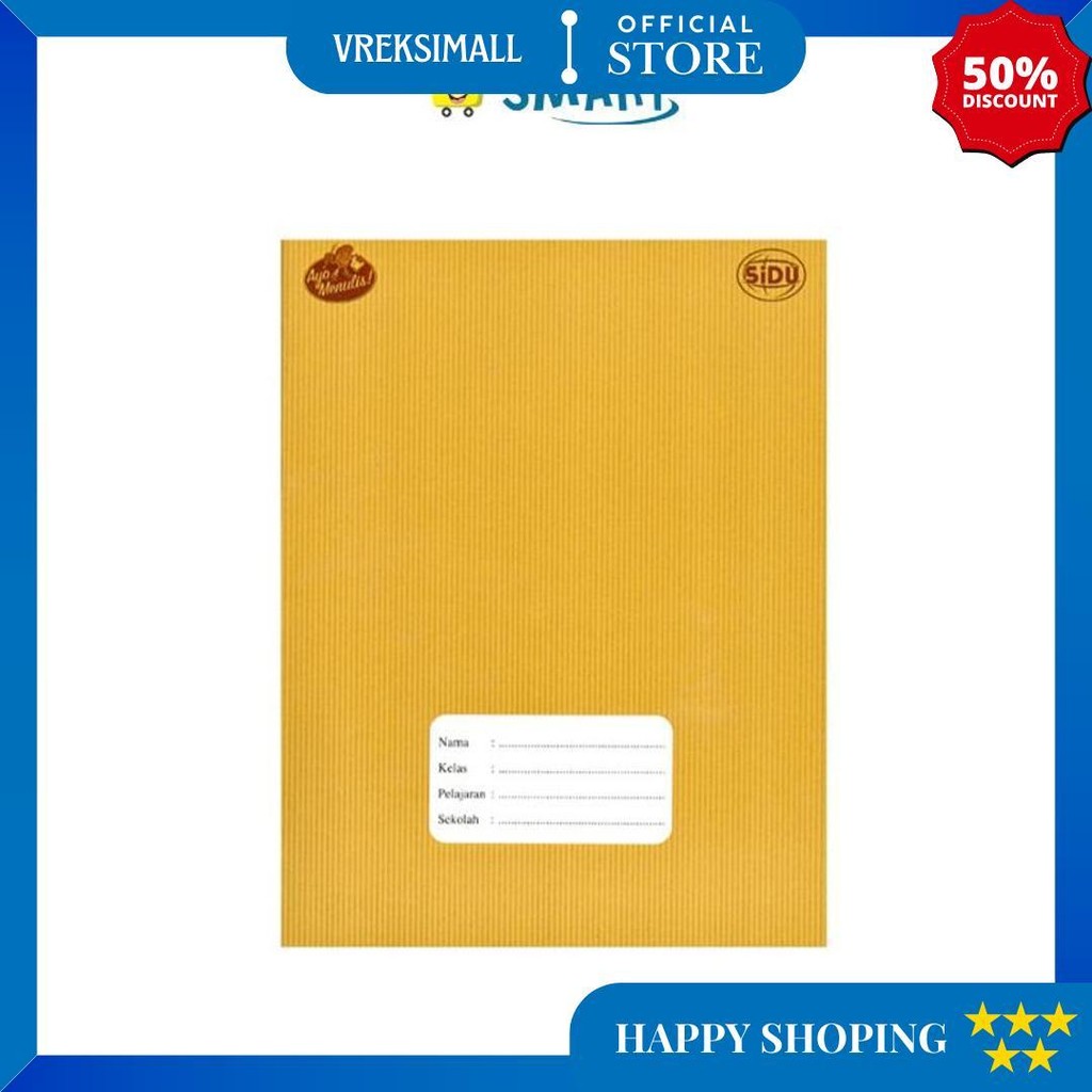 

(1Pak Isi 10 Buku) Sidu Buku Tulis Eb 40 Kraft 21X16Cm/ Buku Tulis 40 Lembar Kraft 1 Pak Isi 10 Buku D Promo 4.4