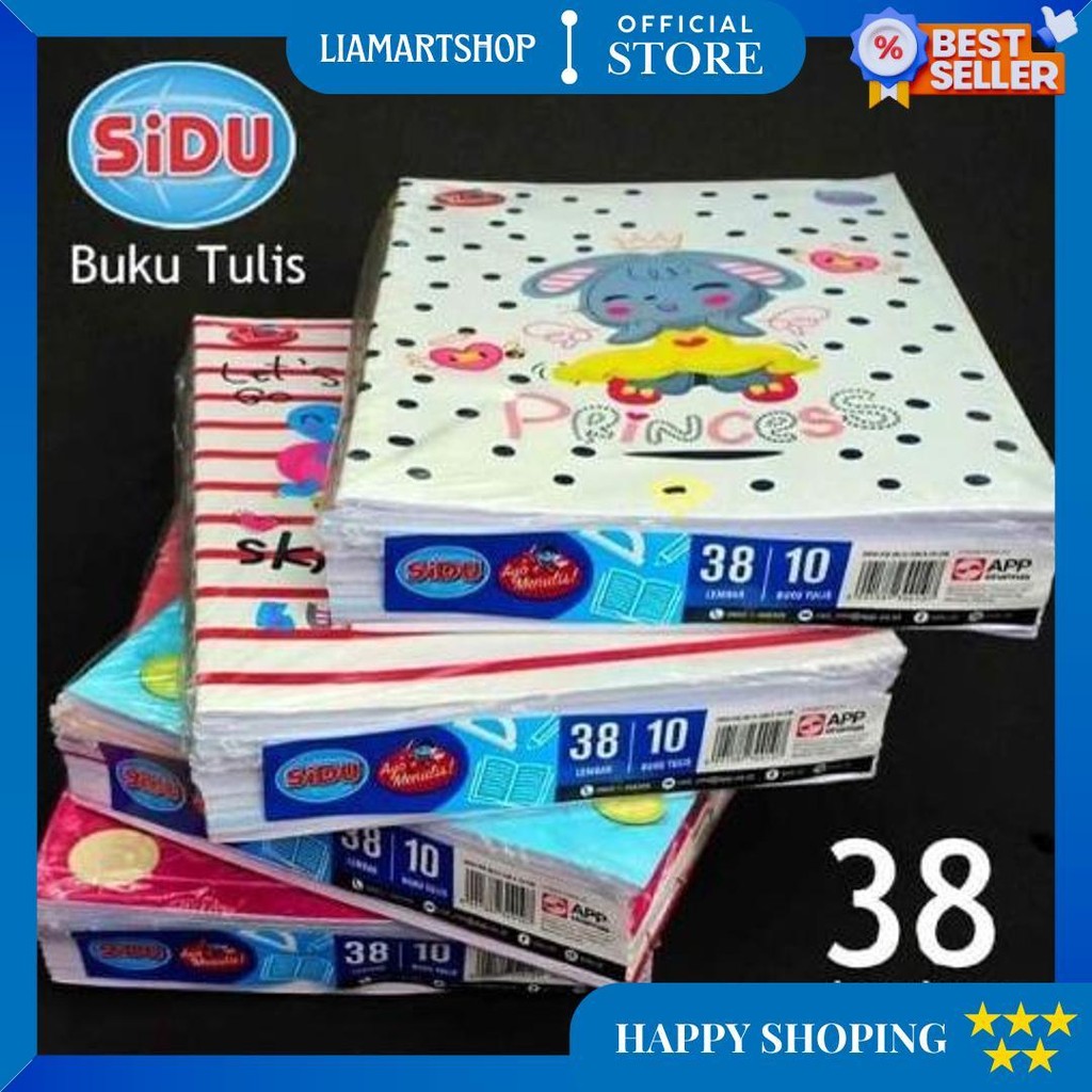 

Buku Tulis Sidu 38 Lembar / Buku Tulis Sekolah ( 1 Pack Isi 10Pcs ) D Promo Puncak