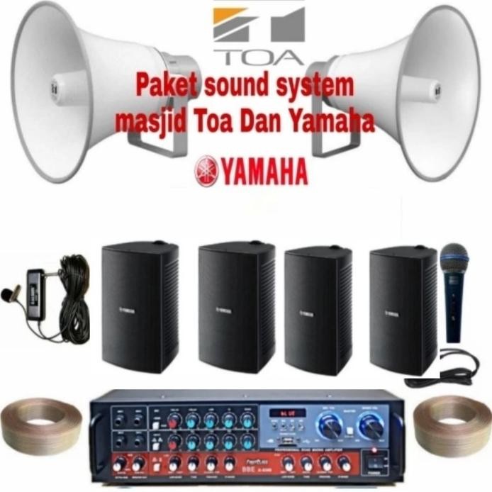 Terlaris Paket Sound Masjid Yamaha 4 Titik Ampli Mic Stand Mic Lengkap Garansi