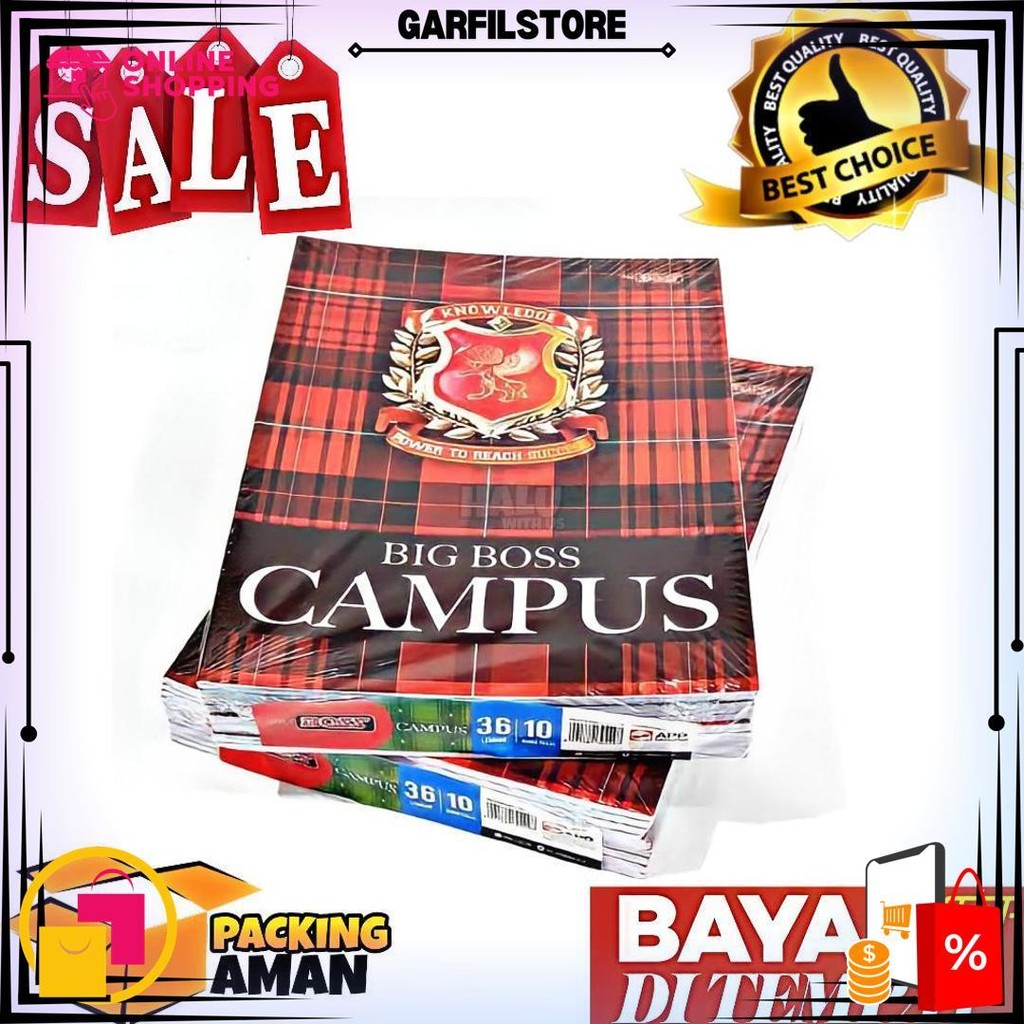 

(Bisa Cod) Promo 10 Pcs Buku Tulis Big Boss 36 Lembar Ukuran Boxy / Buku Catatan / Buku Sekolah D Best Seller